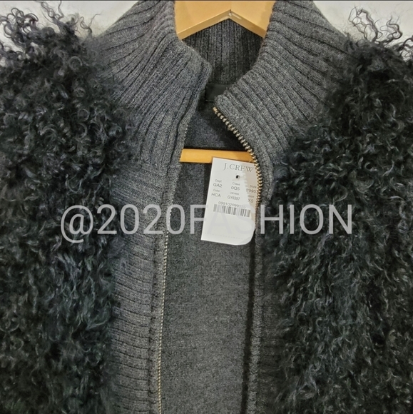 J. Crew Collection Lambs Fur Long Vest NWT - Picture 6 of 9